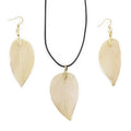 Ketting & Oorbellen Set - Bravery Leaf (Goud)