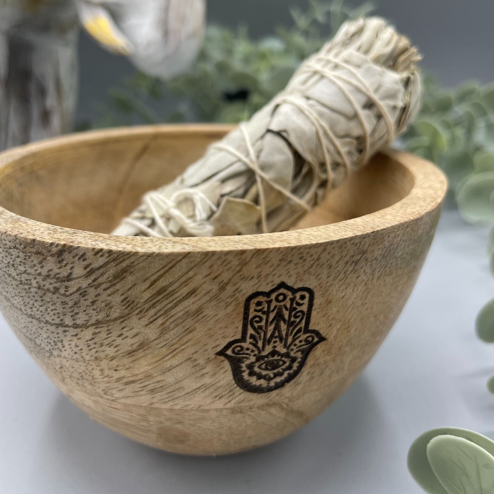 Houten Wierookhouder & Offerschaal