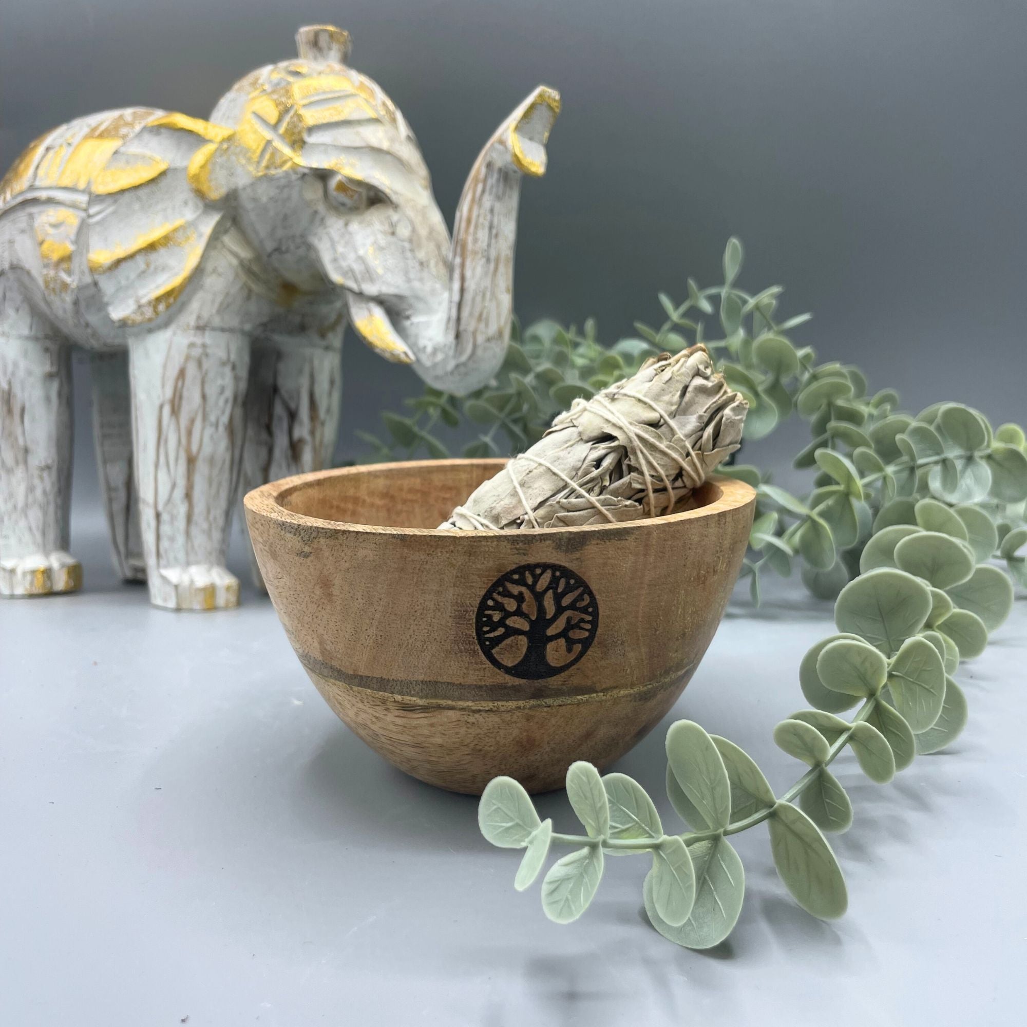 Houten Wierookhouder & Offerschaal
