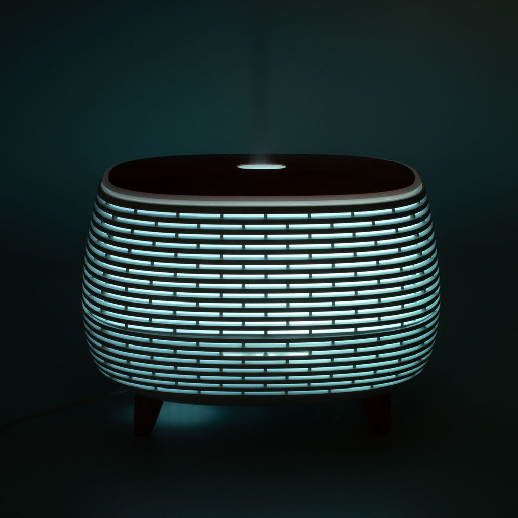 Geribbelde Aroma Diffuser met Kleurverlichting