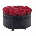 Zeepbloemen Boeket Rond (14 rozen) - Rood