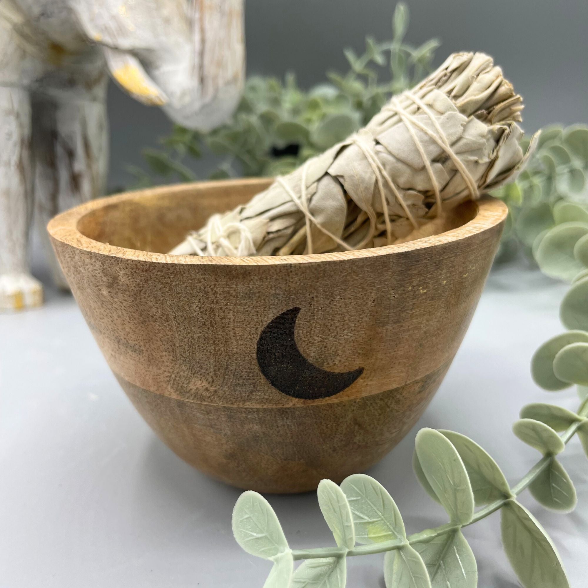Houten Wierookhouder & Offerschaal