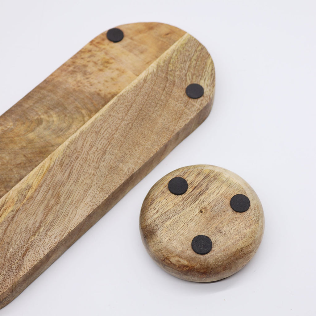 Mango Houten Dienblad met 3 Schaaltjes