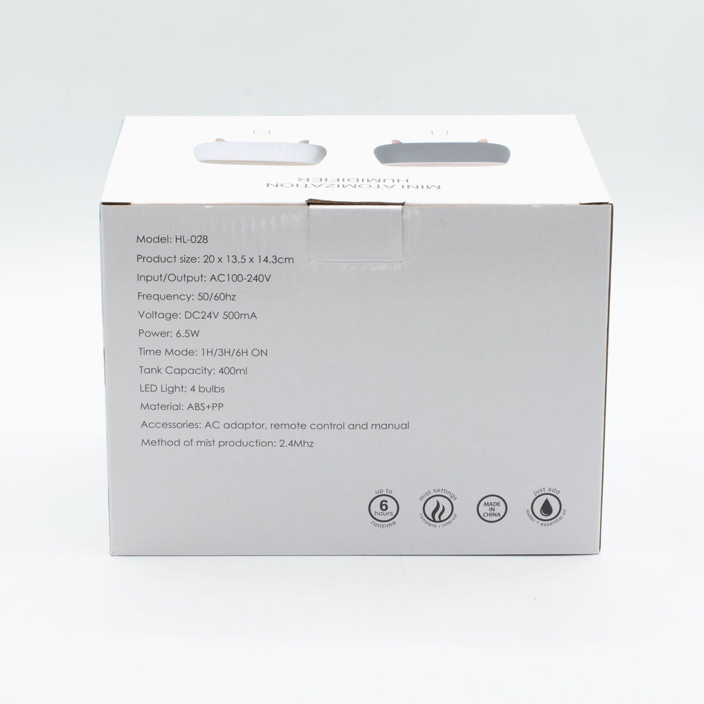 Geribbelde Aroma Diffuser met Kleurverlichting
