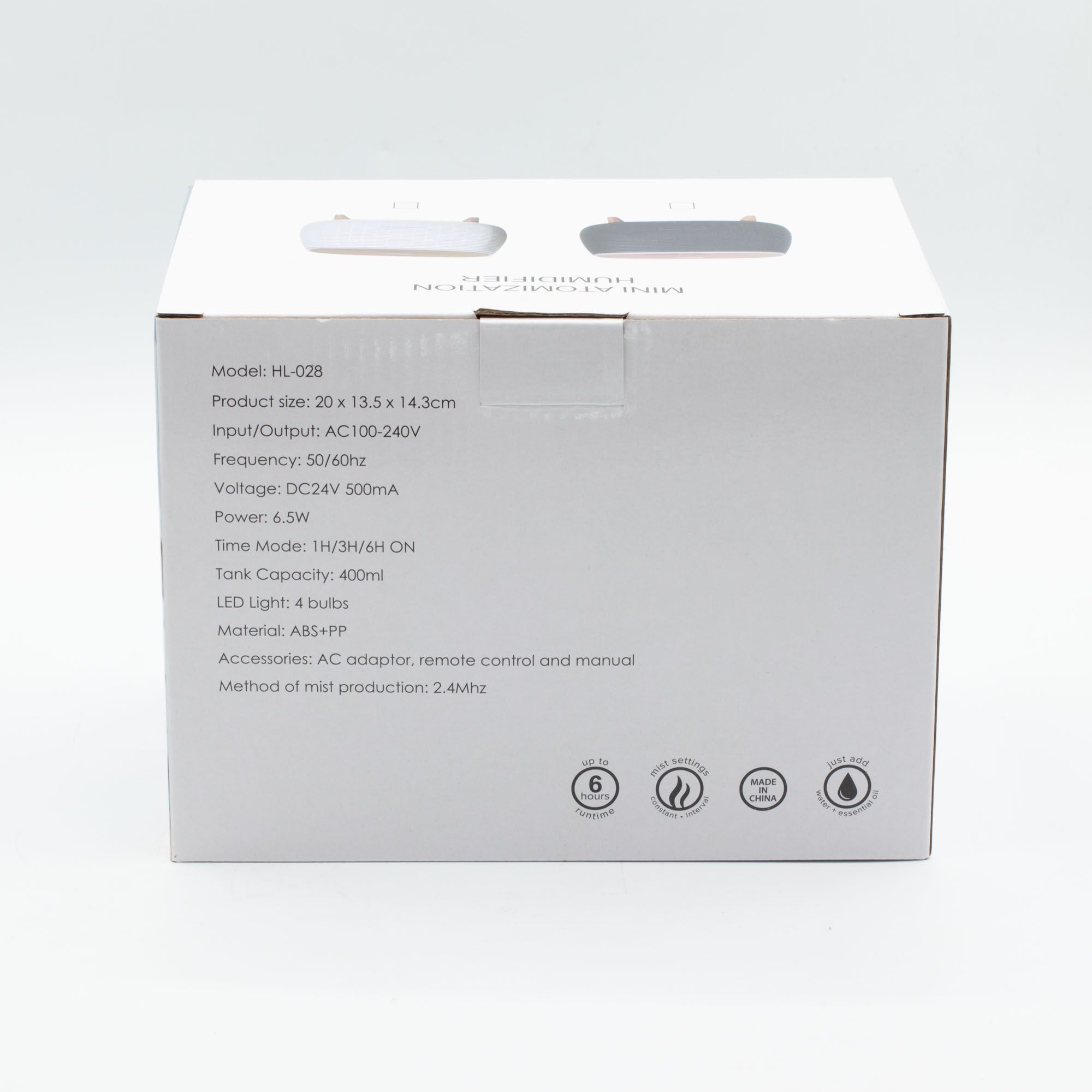 Geribbelde Aroma Diffuser met Kleurverlichting