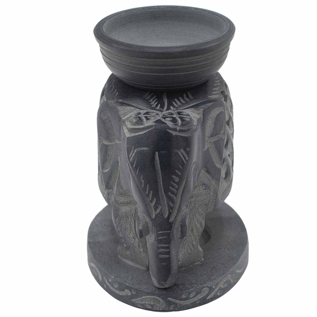 Speksteen Oliebrander – Staande Olifant 10,5cm