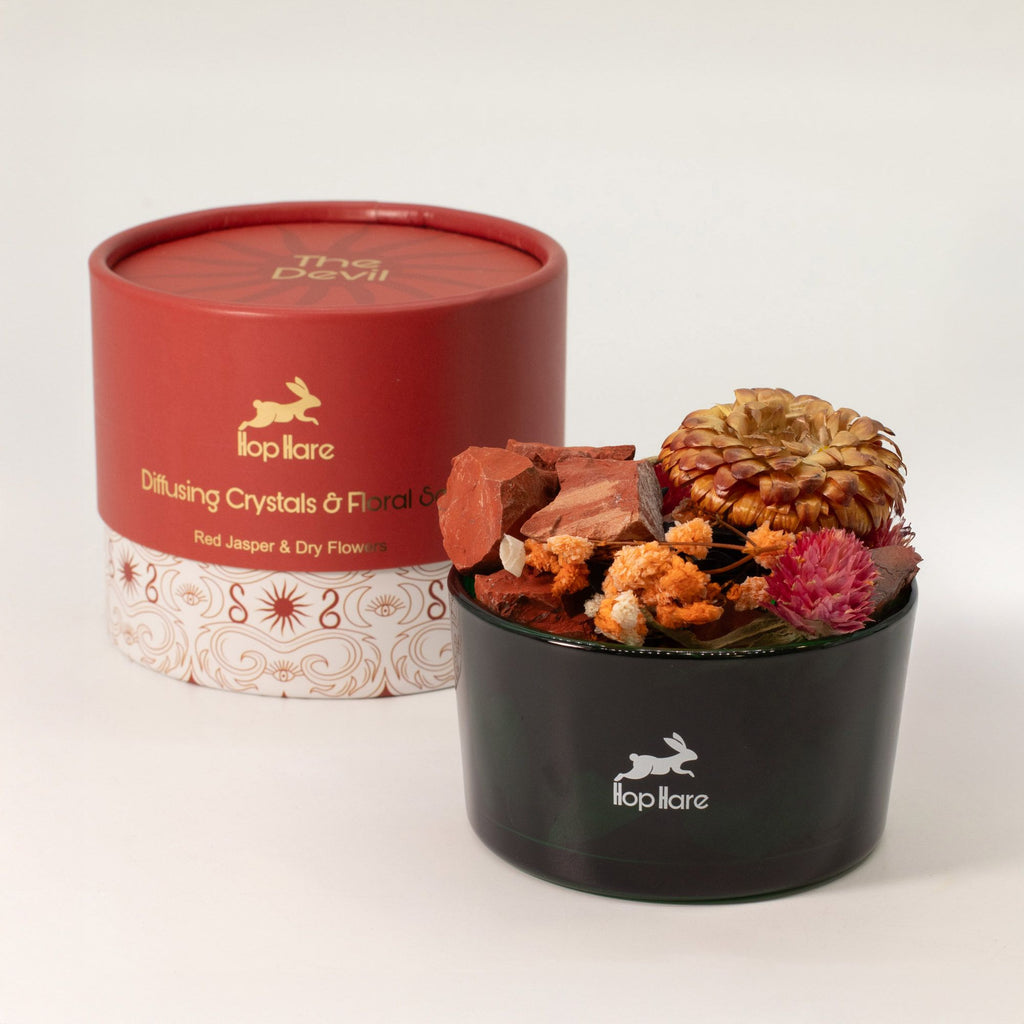 Geurkristallen & Droogbloemen Set – Rode Jaspis