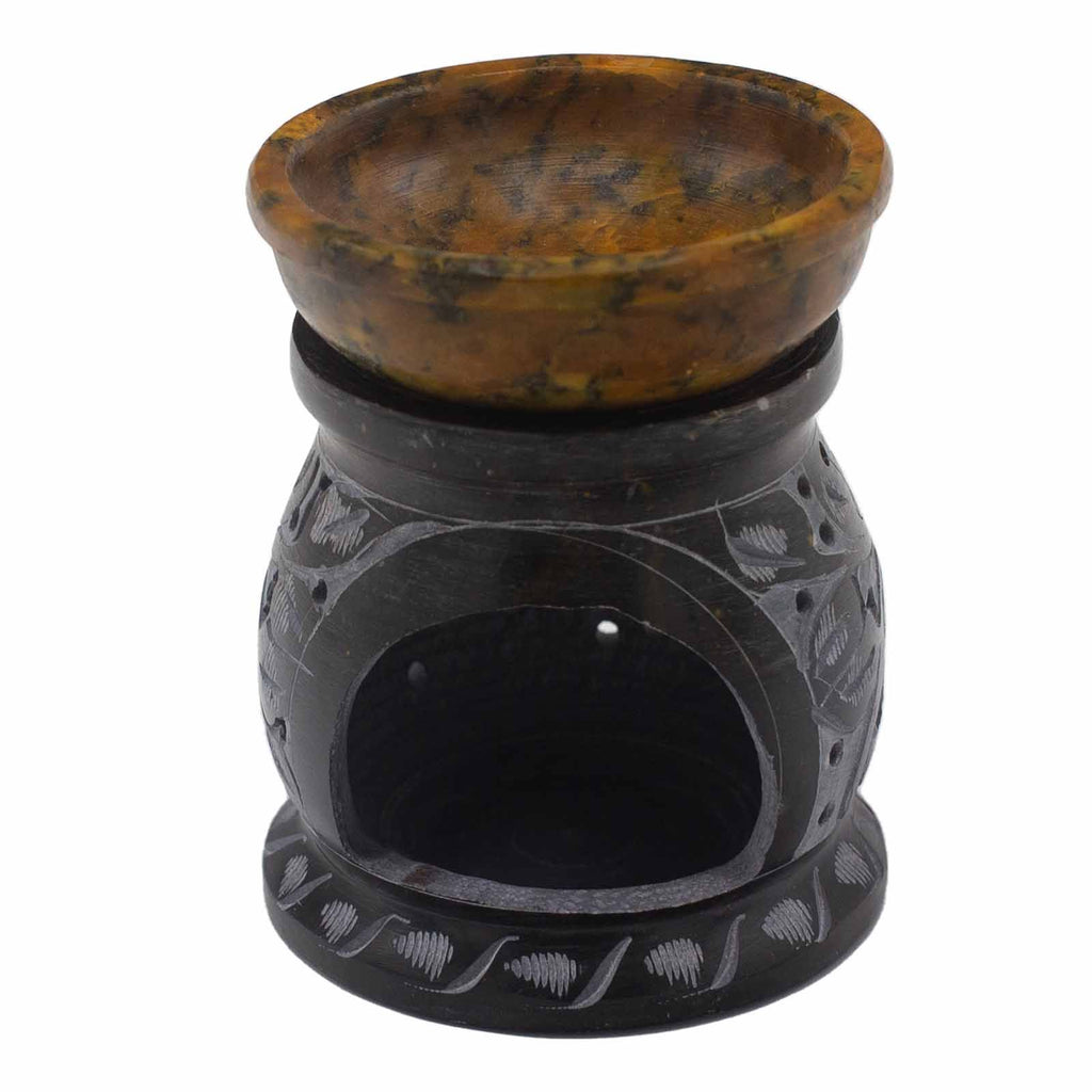 Speksteen Oliebrander – Mandala Bloem 10cm
