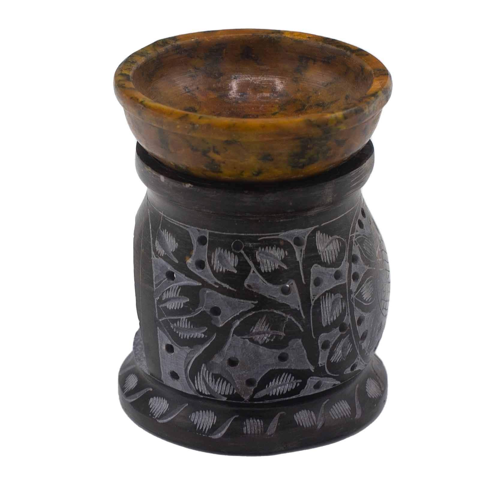 Speksteen Oliebrander – Mandala Bloem 10cm