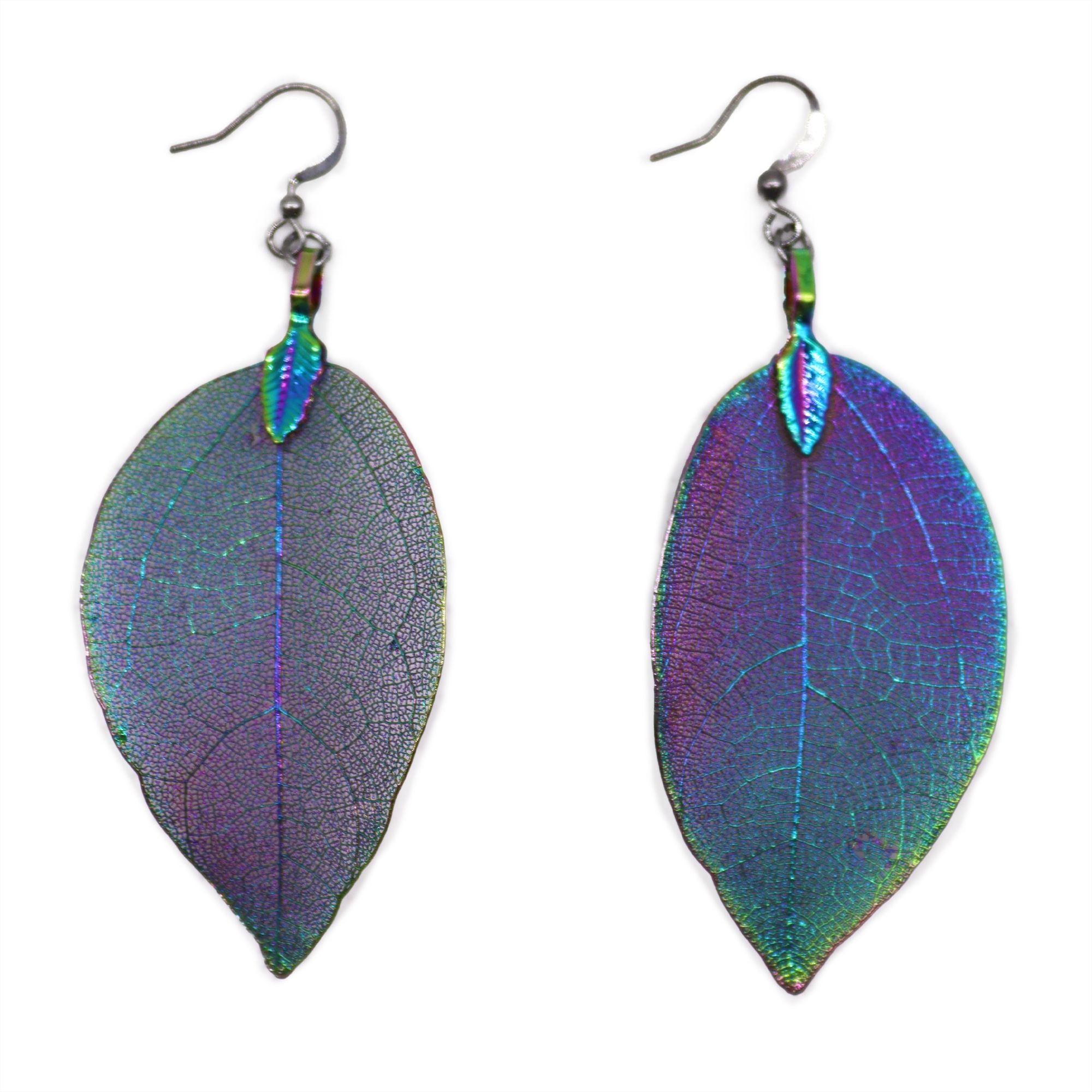 Oorbellen Bravery Leaf - Regenboog